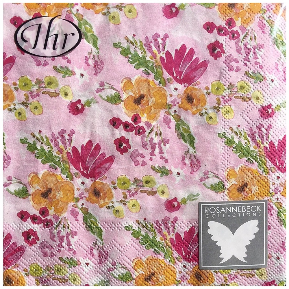 Rosanne Beck Pink Floral Luncheon Napkins, 20 ct